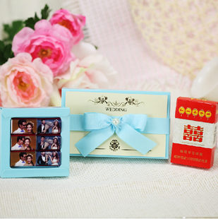 热卖新款结婚喜糖盒装 个性定制照片文字 手工糖果礼盒包邮