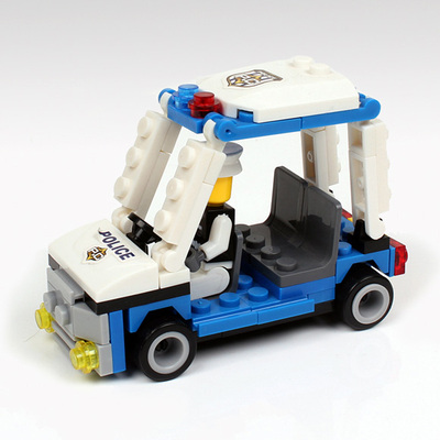 儿童智力开发星钻式拼装玩具 小孩益智玩具塑料拼插积木 电瓶车