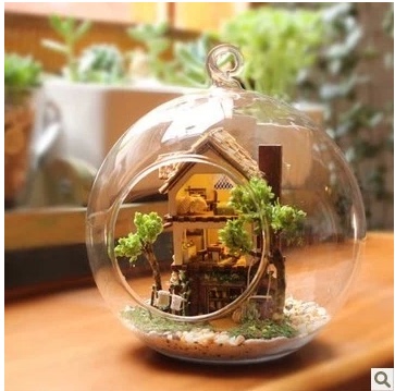 DIY小屋创意拼装模型 迷你玻璃球岛屿森林梦 新年&情人节礼物成品