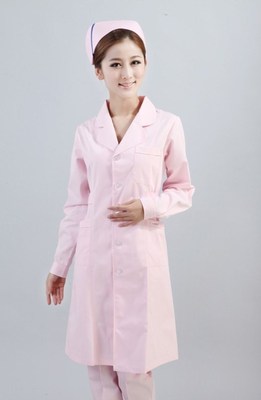 正品南丁格尔护士服长袖冬装白色粉色蓝色医生医师医护服装白大褂