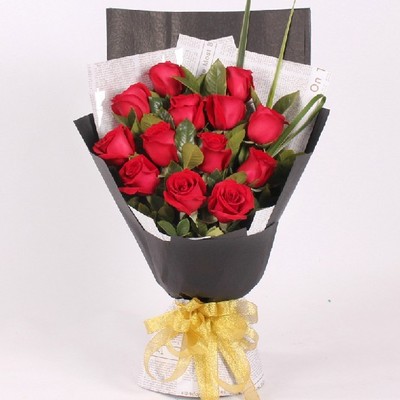 特价鲜花女友生日鲜花19朵红玫瑰情人节花束西安实体鲜花店同城送