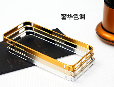 苹果iPhone5S/4S四五代手机壳土豪金纯色金属边框保护套超薄包邮