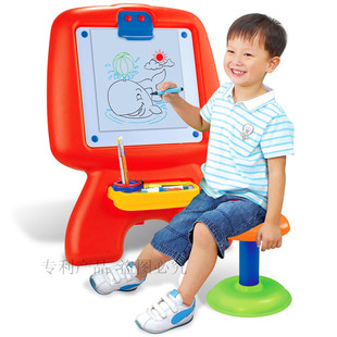 小凡高儿童益智玩具超大号带磁性字母写字板儿童画板配送凳子包邮