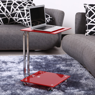 创意钢化玻璃小茶几方形时尚简约现代可移动小方桌子沙发桌床边桌