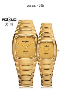 艾诺手表AILUO正品 商务表石英表全金面手表防水新款情侣表5002J