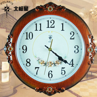 北极星时尚钟表 客厅大号挂钟创意石英钟挂表欧式复古时钟静音
