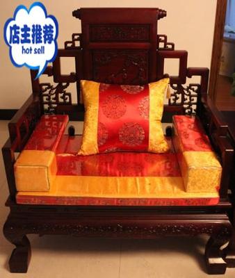 亿鼎家私明清古典现代中式红木家具客厅绸缎抱枕扶手坐垫靠垫腰枕