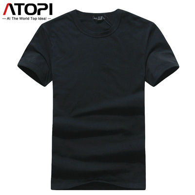 ATOPI 夏季男士时尚休闲运动纯色短袖圆领打底T恤衫 31015