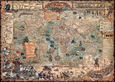 正品现货 德国进口HEYE拼图3000片 成人创意玩具 海盗古世界地图