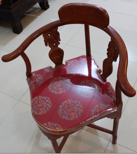 亿鼎家私新品促销中式明清古典现代红木家具情人椅绸缎坐垫靠垫