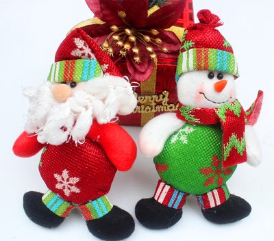 圣诞树装饰品 圣诞公仔礼物 圣诞节装饰礼品 老人雪人圣诞小吊件