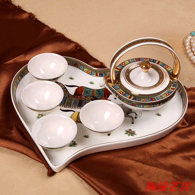 结婚送礼佳品 欧式茶具套装高档骨瓷 英式下午茶茶具 个性创意