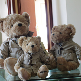 制服泰迪熊公仔毛绒玩具布娃娃空姐熊风衣熊警察熊小号玩具送女友