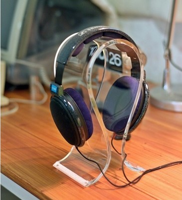 水晶耳机架创意耳机支架头戴式耳机U型展示架加厚版透明质感包邮