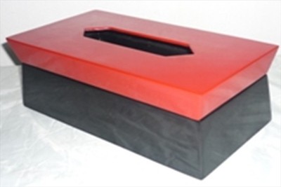 越南进口漆器 纯手工中式古典欧式大气宫廷奢华 黑红色装饰纸巾盒
