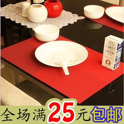 #田子格餐垫#家居日用杯垫 桌布 布艺餐垫 方格PVC餐垫 棉麻b006