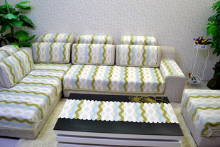 新款四季沙发布艺定制沙发套沙发罩沙发巾沙发坐垫全套L贵妃定做