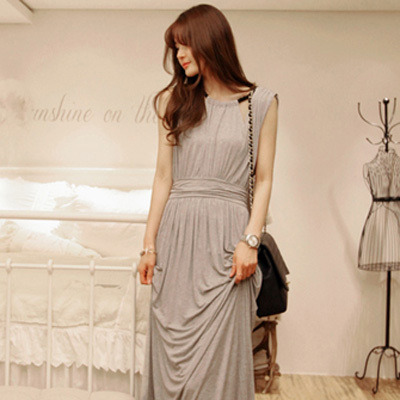 2015夏装新款韩版女装修身显瘦大码长裙夏季吊带裙子长款连衣裙