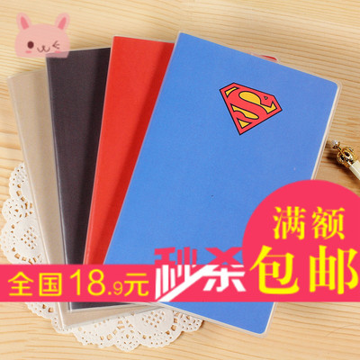 日韩版创意文具英雄联盟超人H5胶套笔记本厚记事本子学习办公用品