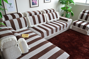 沙发垫定做沙发布艺沙发巾沙发套沙发罩全盖咖色雪尼尔加厚防滑