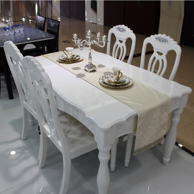 辛迪泛美 餐桌 实木餐桌 法式餐桌 欧式餐桌 简欧f法式餐桌