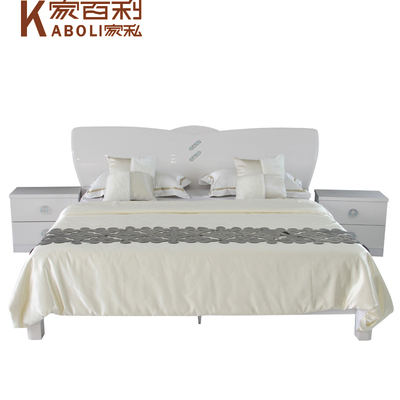 后现代简约地中海波西米亚板式床1.5米1.8米箱体床高箱双人床特价