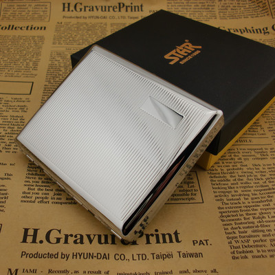 恒星高档烟盒20支高级不锈钢商务翻盖创意超薄男士烟盒礼物包邮