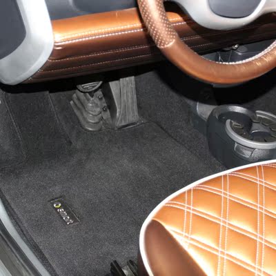 奔驰smart专用汽车脚垫 防水止滑 汽车地毯 小精灵绒面脚垫卡玛拉