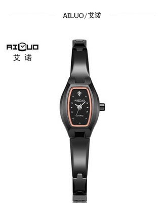 艾诺正品手表包邮 黑色陶瓷韩版时尚女表商务休闲女手表腕表5088