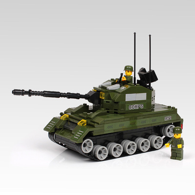 星钻式拼装玩具 儿童开发智力塑料拼插积木益智组装玩具 两栖坦克