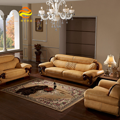 欧式123客厅组合真皮沙发 大小户型中厚皮沙发 广东工艺时尚正品