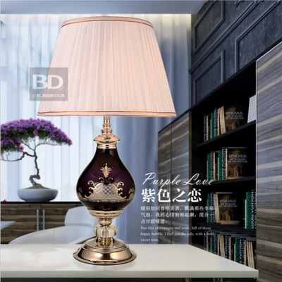 比顿 现代简约欧式创意奢华水晶台灯 客厅书房卧室床头大号台灯
