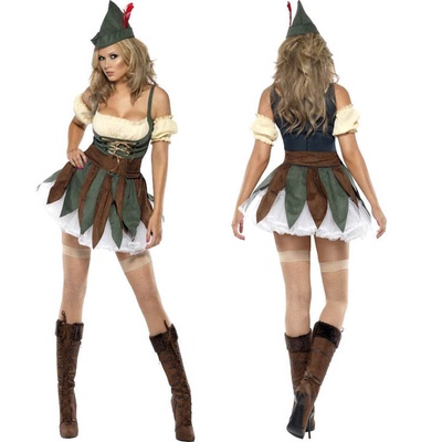 森林小精灵猎人装海盗装万圣节服装女王装角色扮演Halloween服装
