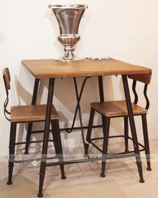美式乡村铁艺桌椅休闲桌椅桌椅套件咖啡厅桌椅做旧桌椅防锈复古