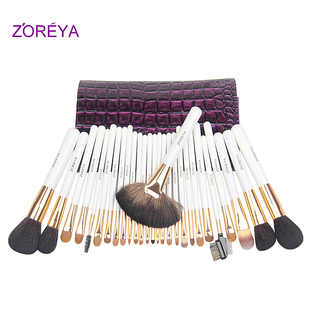 ZOREYA正品28支貂毛专业化妆刷套装套刷散粉刷专业级彩妆化妆工具