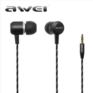 Awei/用维 Q35重低音入耳式耳机 手机耳机 震撼重低音 编织线耳机