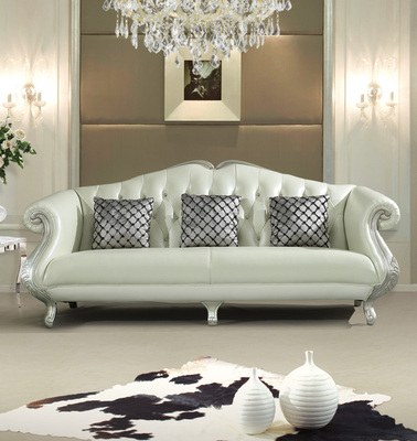 欧式皮沙发组合客厅 实木雕花沙发 法式沙发 欧式真皮沙发奢华