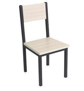 宜家钢木椅子不锈钢烤漆椅餐桌椅