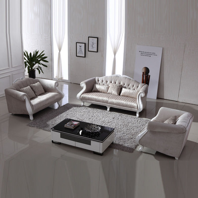 欧式布艺沙发 简约欧式实木沙发 新古典大户型客厅组合沙发组合