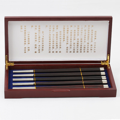 纯银足银 红木筷子 手工包银筷子 高档礼品筷子高级木盒包装