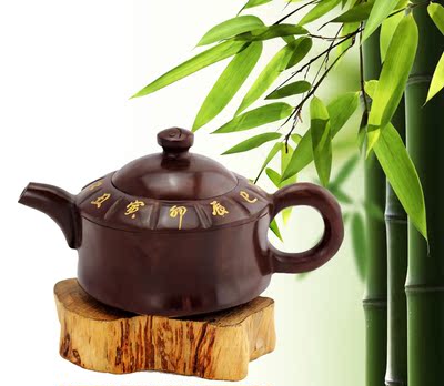 精品木鱼石茶壶 纯天然养生手工高档整套茶具 八卦十二生肖
