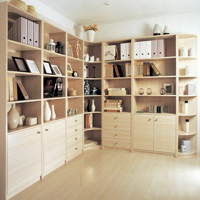 强象家具 自由组合转角书柜简易单个书架 客厅收纳抽屉柜F-004