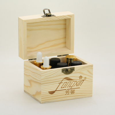 芳馨收纳盒 精油木盒精油盒6格 精油收纳盒 松木精油盒