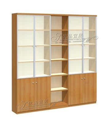 铝合金玻璃门书柜玻璃门书柜 五门书柜 简约可定做简约环保特价