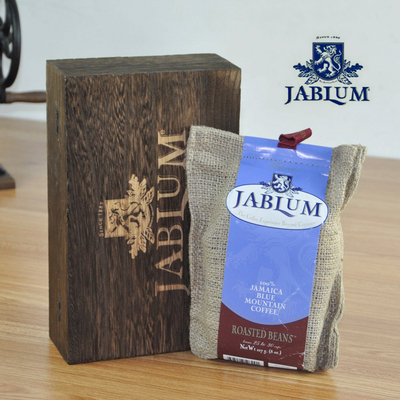 牙买加原装进口JABLUM 纯正蓝山咖啡豆/57克 木质礼盒装