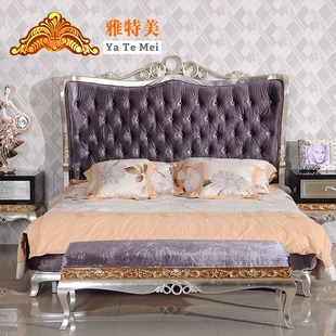 床 双人床 欧式新古典后现代实木布艺软床 卧室家具新款 厂家直销