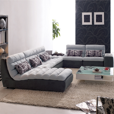 装典 现代简约时尚布艺沙发贵妃组合家具特色沙发环保乳胶沙发S31