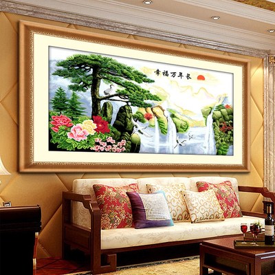 卡卡新款精准印花十字绣客厅系列幸福万年长十字绣大幅大画卧室