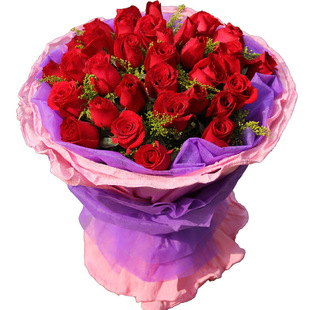 红玫瑰花束西安生日鲜花速递宝鸡咸阳榆林汉中延安兰州花店送花