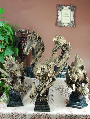 马 狼 老鹰 豹子 老虎 摆件 创意家居 装饰品 雕塑 开业礼品 铜雕